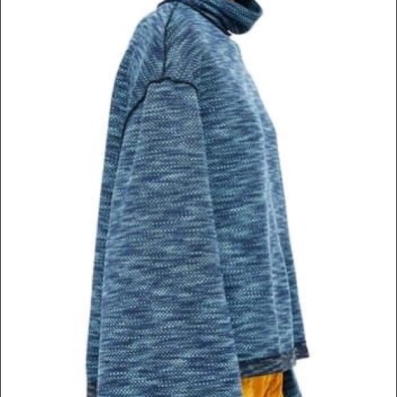 Free People Sunny Days Blue Turtleneck Sweater - Picture 4 of 16